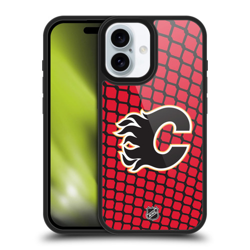 NHL Calgary Flames Net Pattern Gel Armour Case For Apple iPhone 16