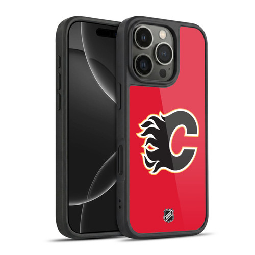 NHL Calgary Flames Plain Gel Armour Case For Apple iPhone 16 Pro