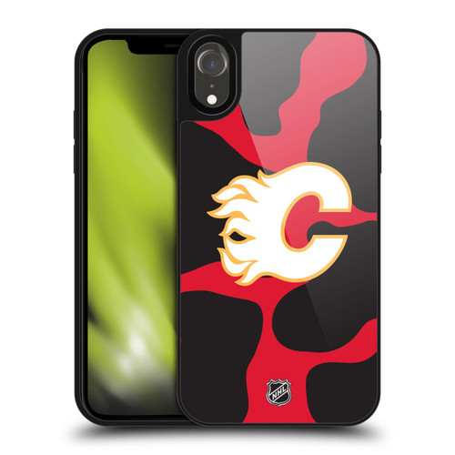 NHL Calgary Flames Cow Pattern Gel Armour Case For Apple iPhone XR
