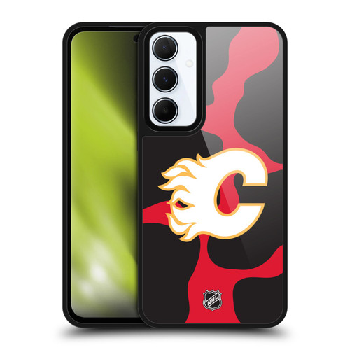 NHL Calgary Flames Cow Pattern Gel Armour Case For Samsung Galaxy A55 5G