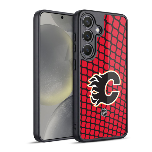 NHL Calgary Flames Net Pattern Gel Armour Case For Samsung Galaxy S24 5G