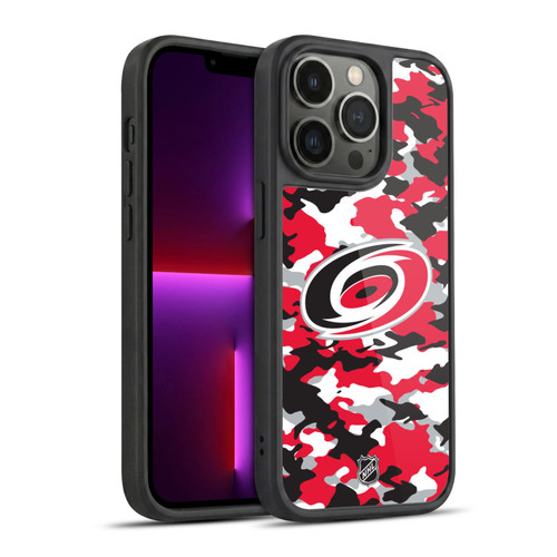 NHL Carolina Hurricanes Camouflage Gel Armour Case For Apple iPhone 13 Pro