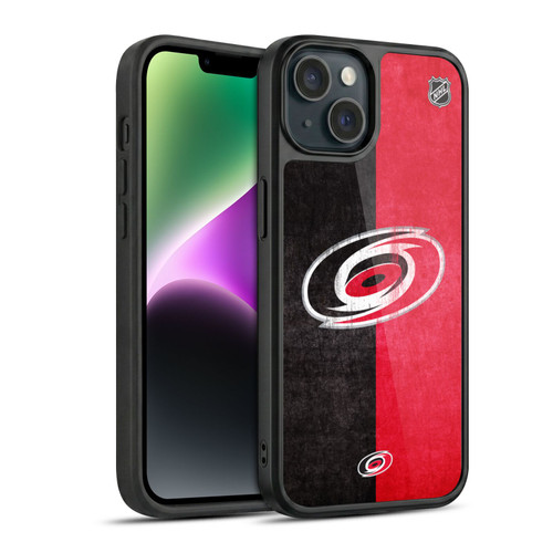 NHL Carolina Hurricanes Half Distressed Gel Armour Case For Apple iPhone 14