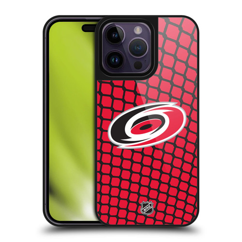 NHL Carolina Hurricanes Net Pattern Gel Armour Case For Apple iPhone 14 Pro Max