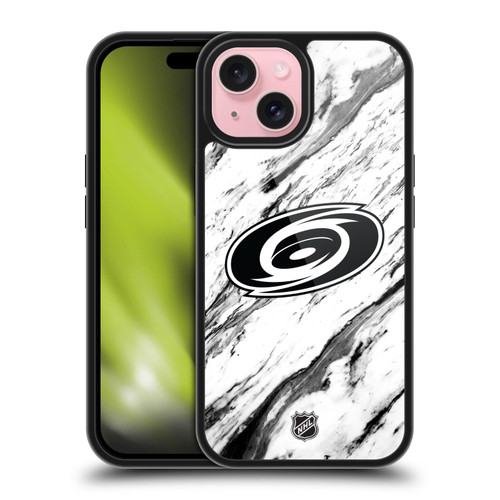 NHL Carolina Hurricanes Marble Gel Armour Case For Apple iPhone 15