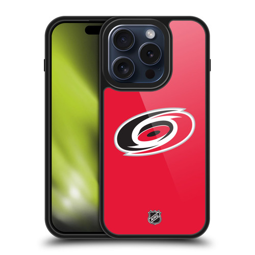 NHL Carolina Hurricanes Plain Gel Armour Case For Apple iPhone 15 Pro