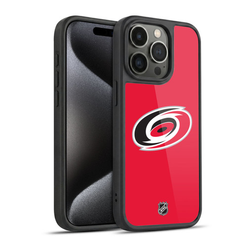 NHL Carolina Hurricanes Plain Gel Armour Case For Apple iPhone 15 Pro