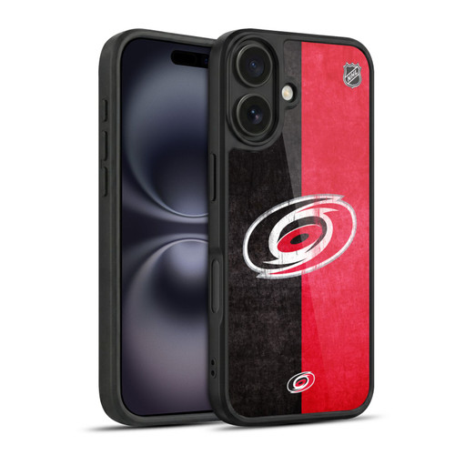 NHL Carolina Hurricanes Half Distressed Gel Armour Case For Apple iPhone 16