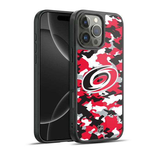 NHL Carolina Hurricanes Camouflage Gel Armour Case For Apple iPhone 16 Pro Max