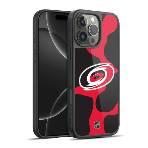 NHL Carolina Hurricanes Cow Pattern Gel Armour Case For Apple iPhone 16 Pro Max
