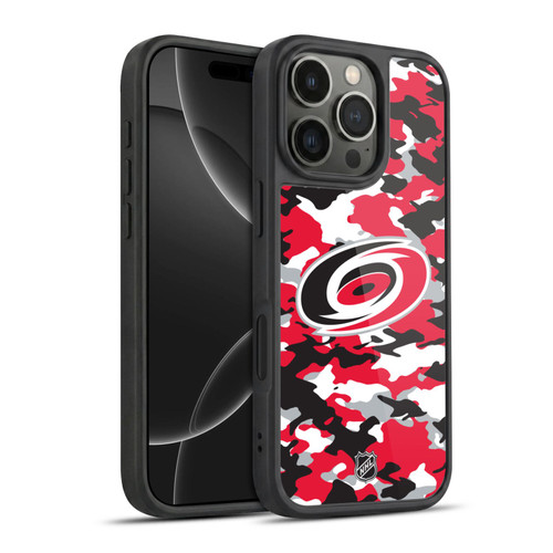 NHL Carolina Hurricanes Camouflage Gel Armour Case For Apple iPhone 16 Pro