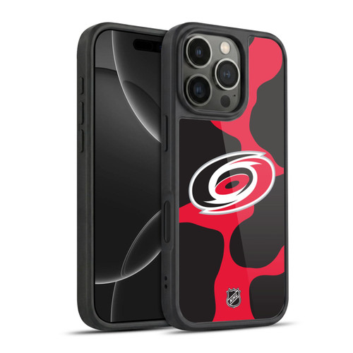 NHL Carolina Hurricanes Cow Pattern Gel Armour Case For Apple iPhone 16 Pro