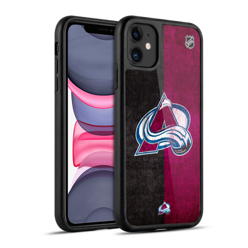 NHL Colorado Avalanche Half Distressed Gel Armour Case For Apple iPhone 11