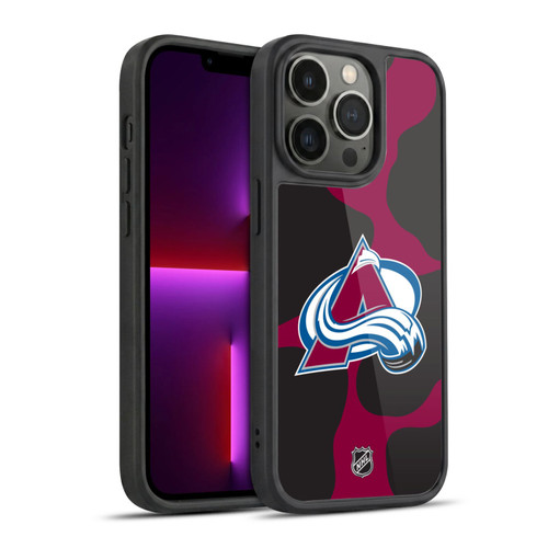 NHL Colorado Avalanche Cow Pattern Gel Armour Case For Apple iPhone 13 Pro