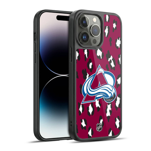 NHL Colorado Avalanche Leopard Pattern Gel Armour Case For Apple iPhone 14 Pro Max