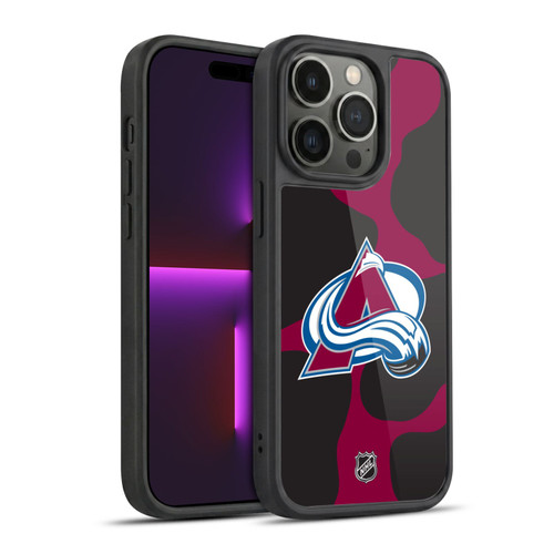 NHL Colorado Avalanche Cow Pattern Gel Armour Case For Apple iPhone 14 Pro