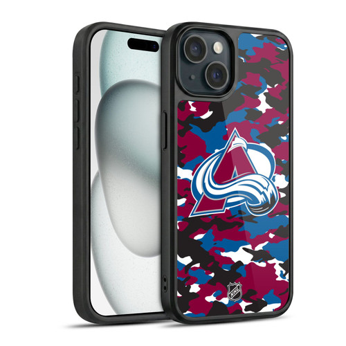 NHL Colorado Avalanche Camouflage Gel Armour Case For Apple iPhone 15
