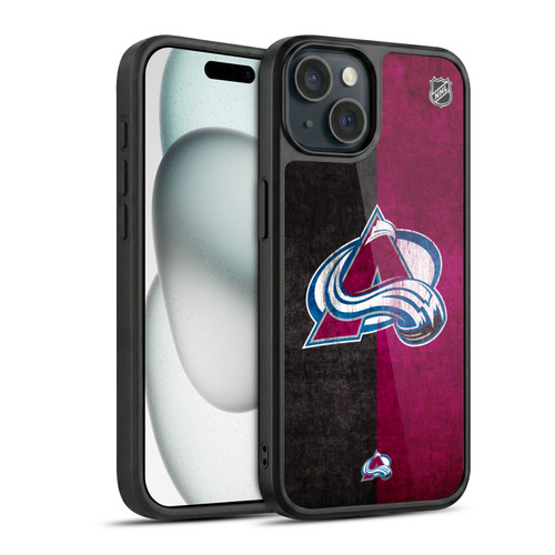 NHL Colorado Avalanche Half Distressed Gel Armour Case For Apple iPhone 15
