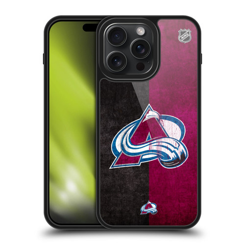 NHL Colorado Avalanche Half Distressed Gel Armour Case For Apple iPhone 15 Pro Max NHL Colorado Avalanche Half Distressed Gel Armour Case For Apple iPhone 15 Pro Max