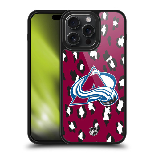 NHL Colorado Avalanche Leopard Pattern Gel Armour Case For Apple iPhone 15 Pro Max