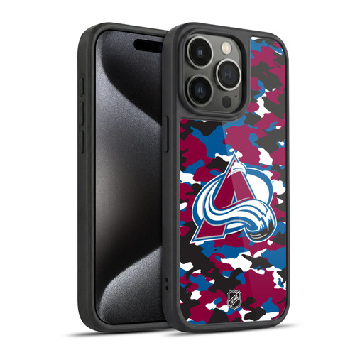 NHL Colorado Avalanche Camouflage Gel Armour Case For Apple iPhone 15 Pro