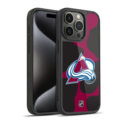 NHL Colorado Avalanche Cow Pattern Gel Armour Case For Apple iPhone 15 Pro