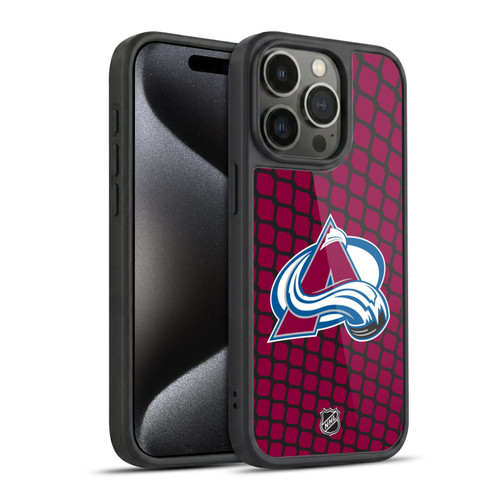 NHL Colorado Avalanche Net Pattern Gel Armour Case For Apple iPhone 15 Pro