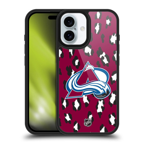 NHL Colorado Avalanche Leopard Pattern Gel Armour Case For Apple iPhone 16