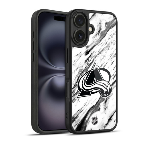 NHL Colorado Avalanche Marble Gel Armour Case For Apple iPhone 16
