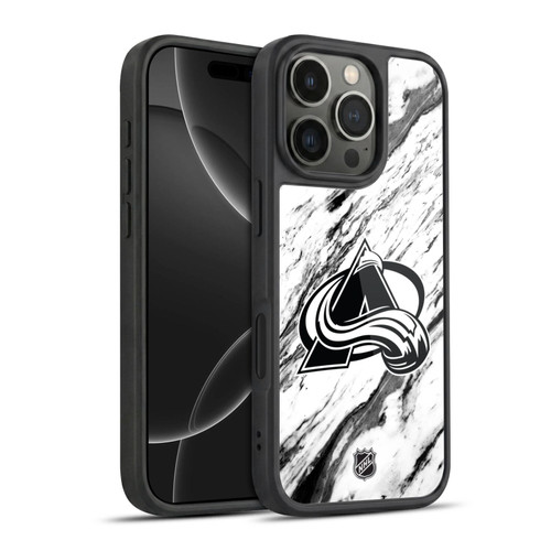 NHL Colorado Avalanche Marble Gel Armour Case For Apple iPhone 16 Pro