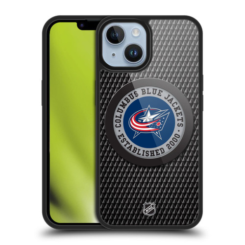 NHL Columbus Blue Jackets Puck Texture Gel Armour Case For Apple iPhone 14
