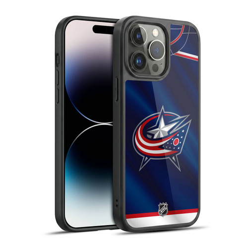 NHL Columbus Blue Jackets Jersey Gel Armour Case For Apple iPhone 14 Pro Max