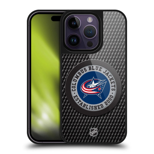 NHL Columbus Blue Jackets Puck Texture Gel Armour Case For Apple iPhone 14 Pro