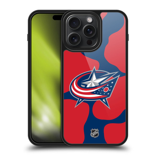 NHL Columbus Blue Jackets Cow Pattern Gel Armour Case For Apple iPhone 15 Pro Max NHL Columbus Blue Jackets Cow Pattern Gel Armour Case For Apple iPhone 15 Pro Max