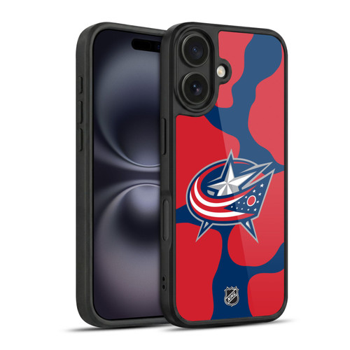 NHL Columbus Blue Jackets Cow Pattern Gel Armour Case For Apple iPhone 16