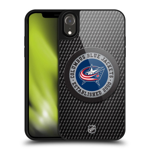NHL Columbus Blue Jackets Puck Texture Gel Armour Case For Apple iPhone XR