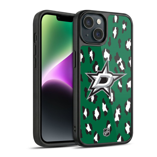 NHL Dallas Stars Leopard Pattern Gel Armour Case For Apple iPhone 14