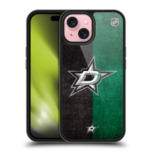 NHL Dallas Stars Half Distressed Gel Armour Case For Apple iPhone 15