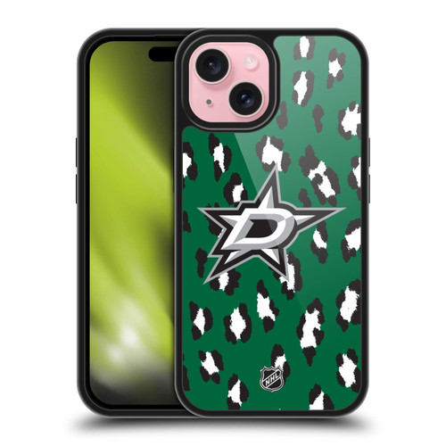 NHL Dallas Stars Leopard Pattern Gel Armour Case For Apple iPhone 15