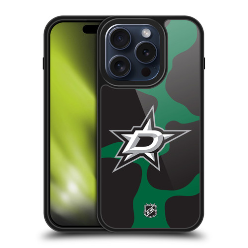 NHL Dallas Stars Cow Pattern Gel Armour Case For Apple iPhone 15 Pro
