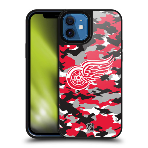 NHL Detroit Red Wings Camouflage Gel Armour Case For Apple iPhone 12 / iPhone 12 Pro