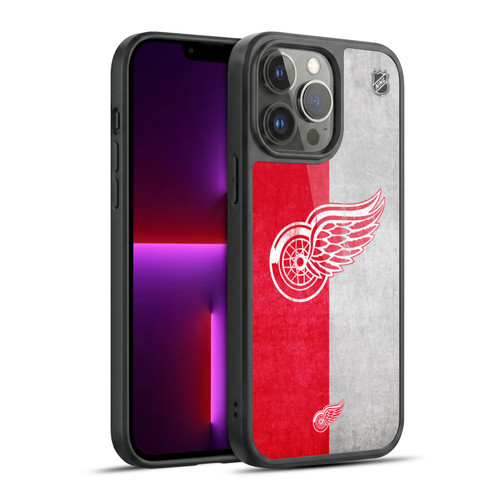 NHL Detroit Red Wings Half Distressed Gel Armour Case For Apple iPhone 13 Pro Max