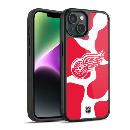 NHL Detroit Red Wings Cow Pattern Gel Armour Case For Apple iPhone 14
