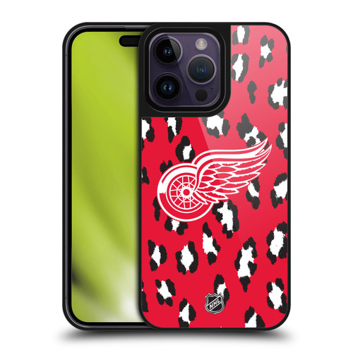 NHL Detroit Red Wings Leopard Pattern Gel Armour Case For Apple iPhone 14 Pro Max