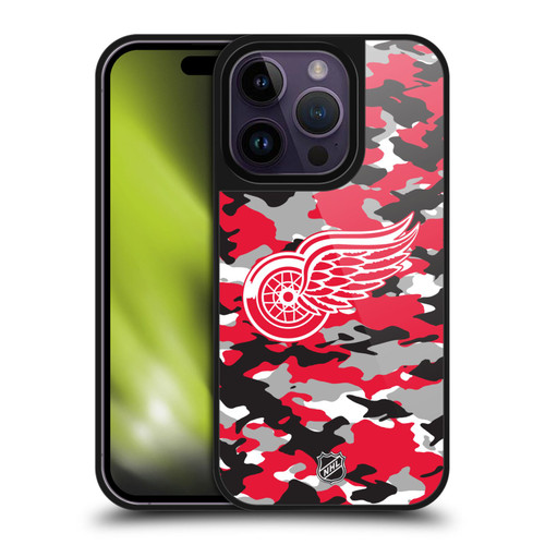 NHL Detroit Red Wings Camouflage Gel Armour Case For Apple iPhone 14 Pro NHL Detroit Red Wings Camouflage Gel Armour Case For Apple iPhone 14 Pro