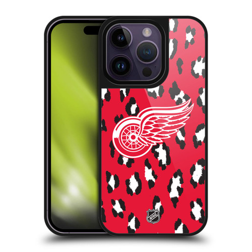 NHL Detroit Red Wings Leopard Pattern Gel Armour Case For Apple iPhone 14 Pro NHL Detroit Red Wings Leopard Pattern Gel Armour Case For Apple iPhone 14 Pro