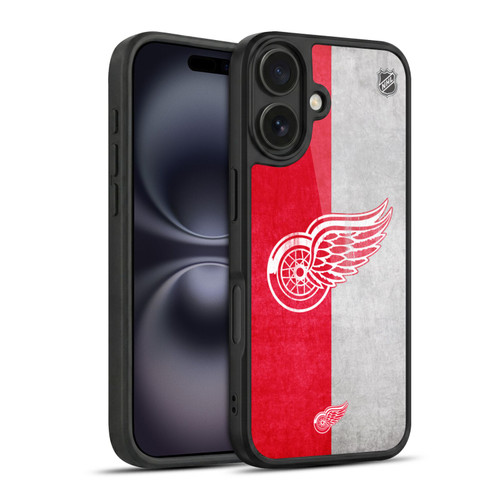 NHL Detroit Red Wings Half Distressed Gel Armour Case For Apple iPhone 16