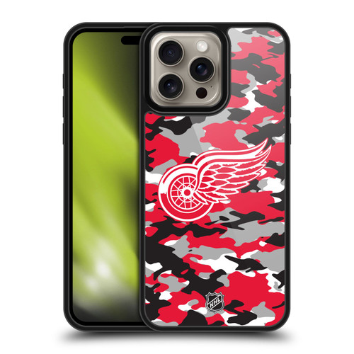 NHL Detroit Red Wings Camouflage Gel Armour Case For Apple iPhone 16 Pro Max