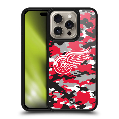 NHL Detroit Red Wings Camouflage Gel Armour Case For Apple iPhone 16 Pro NHL Detroit Red Wings Camouflage Gel Armour Case For Apple iPhone 16 Pro