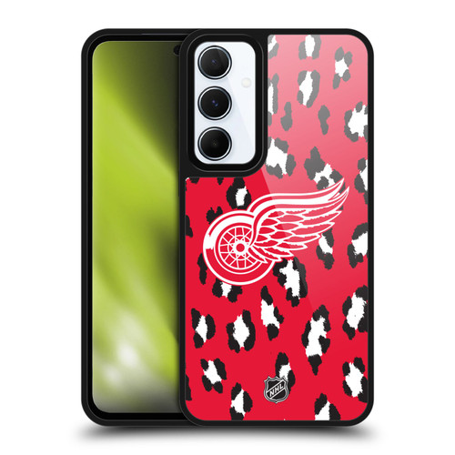 NHL Detroit Red Wings Leopard Pattern Gel Armour Case For Samsung Galaxy A55 5G